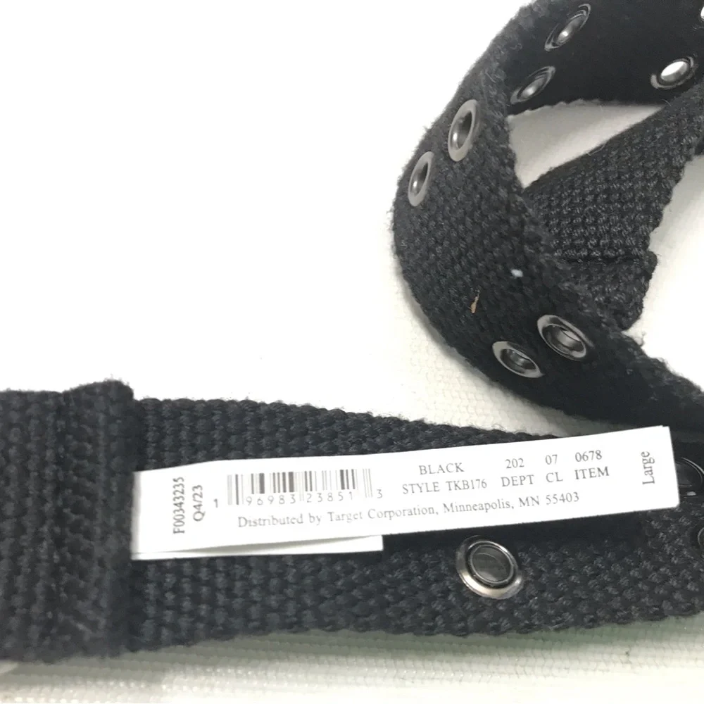 NWT Art Class Black Kids Woven Belt Size L Belt Great For Young Boys And Girls
